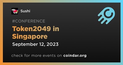 Sushi to Attend Token2049 in Singapore on September 12th