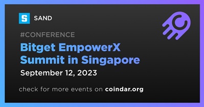 SAND to Participate in Bitget EmpowerX Summit in Singapore on September 12th