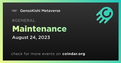 GensoKishi Metaverse to Conduct Scheduled Maintenance on August 24th