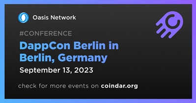 Oasis Network to Participate in DappCon Berlin in Berlin on September 13th