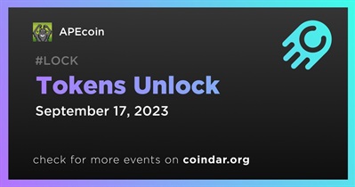 11.02% of APE Tokens Will Be Unlocked on September 17th