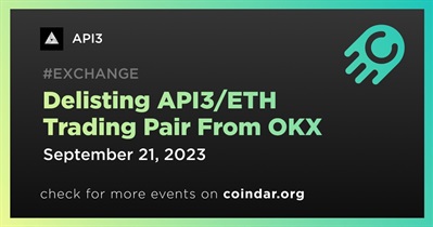API3/ETH to Be Delisted From OKX on September 21st