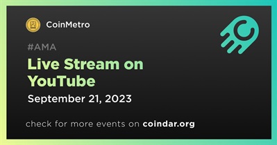 CoinMetro to Hold Live Stream on YouTube on September 21st