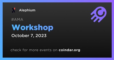 Alephium to Host Workshop on October 7th