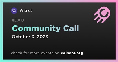 Witnet to Host Community Call on October 3rd