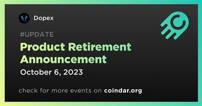 Dopex to Retire Product on October 6th