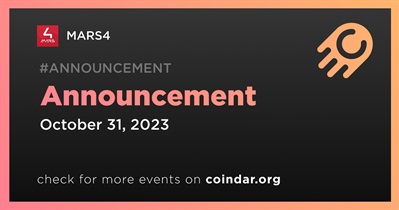 MARS4 to Make Announcement on October 31st