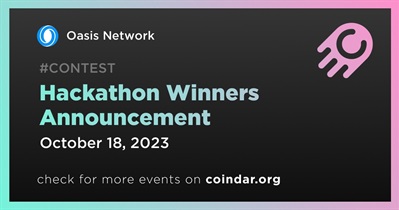 Oasis Network to Announce Hackathon Winners on October 18th