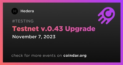 Hedera to Release Testnet Upgrade on November 7th