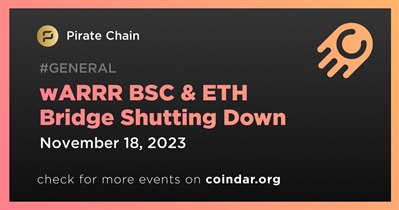 Pirate Chain to Shut Down wARRR BSC & ETH Bridge on November 18th