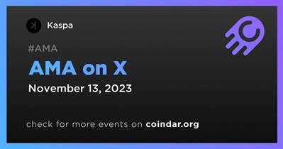 Kaspa to Hold AMA on X on November 13th