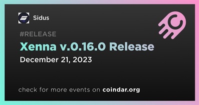 Sidus to Release Xenna v.0.16.0 on December 21st