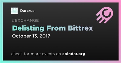 Delisting From Bittrex