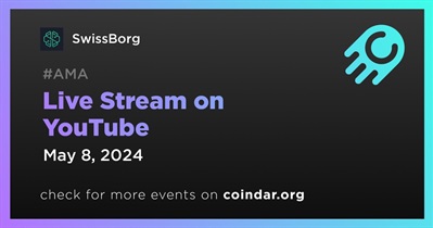 SwissBorg to Hold Live Stream on YouTube on May 8th