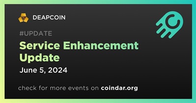 DEAPCOIN to Hold Service Enhancement Update on June 5th