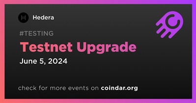 Hedera to Conduct Testnet Upgrade on June 5th