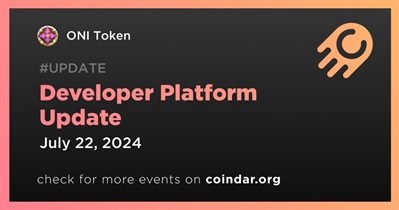 ONI Token to Update Developer Platform on July 22nd