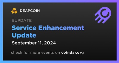 DEAPCOIN to Release Service Enhancement Update on September 11th