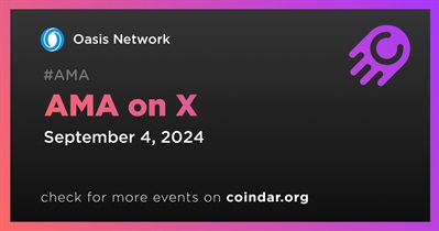 Oasis Network to Hold AMA on X on September 4th