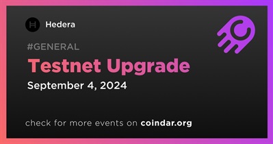 Hedera to Conduct Testnet Upgrade on September 4th