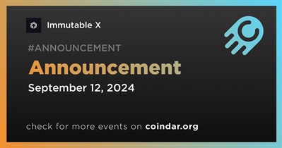 Immutable X to Make Announcement on September 12th