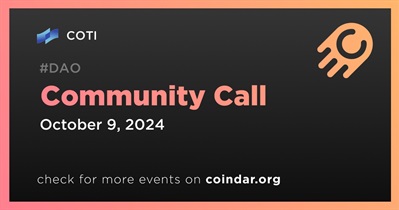 COTI to Host Community Call on October 9th