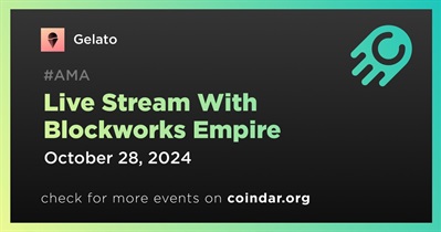 Gelato to Participate in Live Stream Event With Blockworks Empire on October 28th