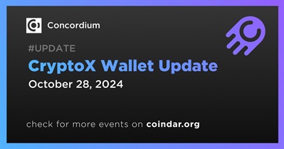 Concordium to Release CryptoX Wallet Update