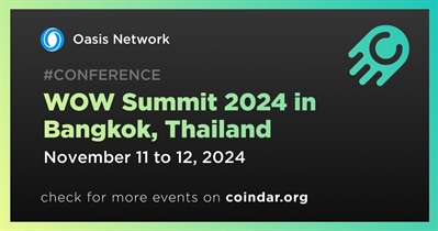 Oasis Network to Participate in WOW Summit 2024 in Bangkok on November 11th