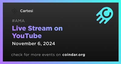 Cartesi to Hold Live Stream on YouTube on November 6th
