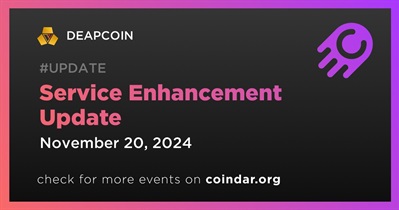 DEAPCOIN to Release Service Enhancement Update on November 20th