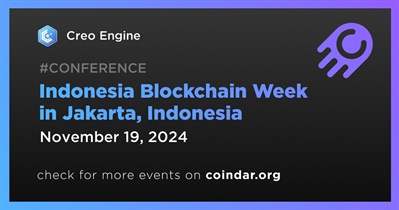 Creo Engine to Participate in Indonesia Blockchain Week in Jakarta on November 19th