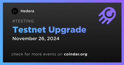 Hedera to Conduct Testnet Upgrade on November 26