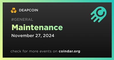DEAPCOIN to Conduct Scheduled Maintenance on November 27th