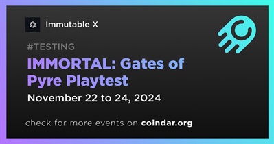 Immutable X to Host IMMORTAL: Gates of Pyre Playtest on November 22nd
