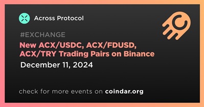 Binance to Add New ACX/USDC, ACX/FDUSD, ACX/TRY Trading Pairs on December 11th