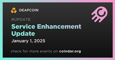 DEAPCOIN to Release Service Enhancement Update on January 1st