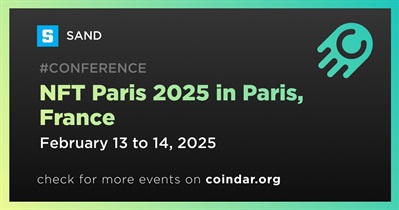 SAND to Participate in NFT Paris 2025 in Paris on February 13th