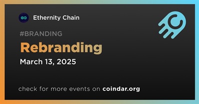 Ethernity Chain to Host Rebranding Process on March 13th
