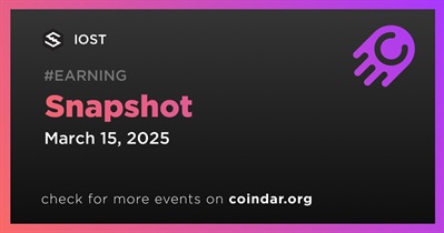 IOST to Hold Snapshot on March 15th