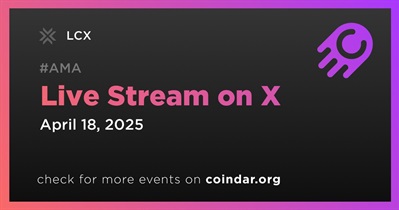 LCX to Hold Live Stream on X on April 18th