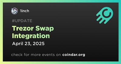 1inch to Be Integrated With Trezor Swap