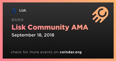 Lisk Community AMA