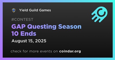 Yield Guild Games to Finalize GAP Questing Season 10 on August 15th