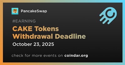 PancakeSwap to Finalize CAKE Tokens Withdrawal Process on October 23rd
