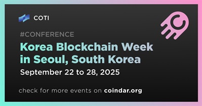 COTI to Participate in Korea Blockchain Week in Seoul on September 22nd