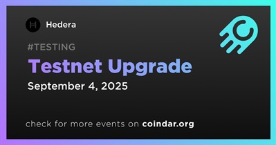 Hedera to Conduct Testnet Upgrade on September 4th