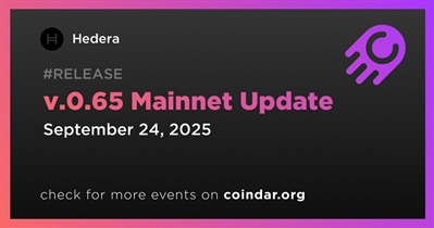 Hedera Schedules v.0.65 Mainnet Update for September 24