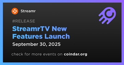 Streamr to Launch StreamrTV New Features on September 30