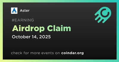 Aster to Start Stage 2 Airdrop Claim on October 14th